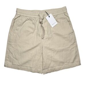 Collars & Co. Mens Linen Blend Resort Short Size Small Beige 7" Inseam NEW
